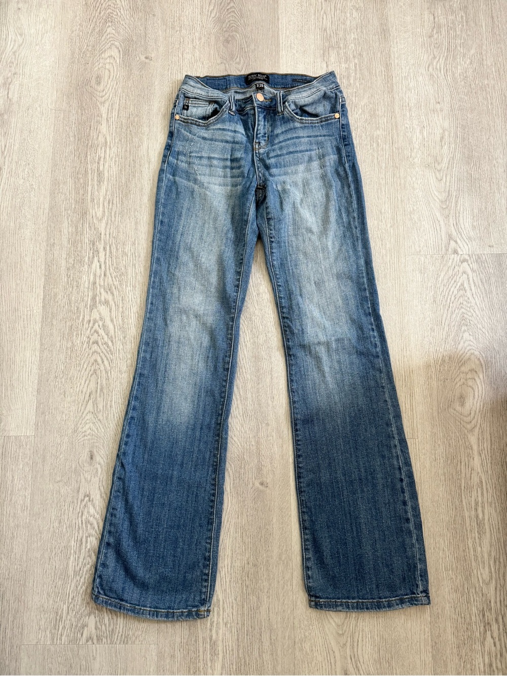 Judy Blue Distressed Medium Blue Boot Cut Jeans